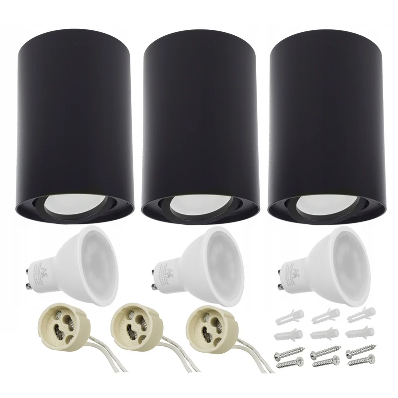 Maclean cirkulär taklamell x 3 st. + GU 10 glödlampor x 3 st