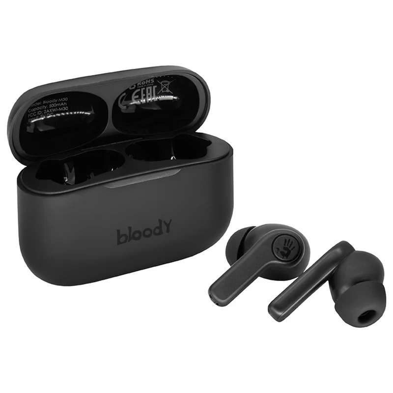 A4TECH Trådlösa hörlurar, Bluetooth 5.0, BLOODY TWS M30 Svart