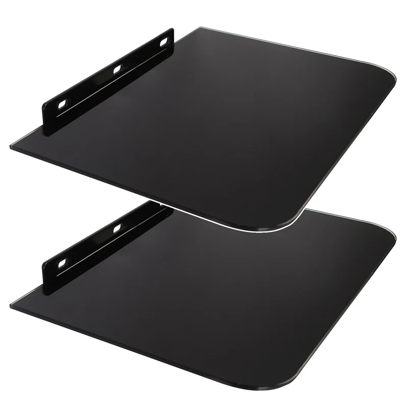 Maclean DVD-hylla, max. 10kg, glas, MC-738, 2 st