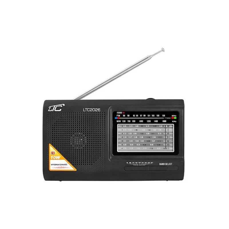 Wilga bärbar FM -radio 10W 3.7V 1000mA batteri 64cm teleskopantenn