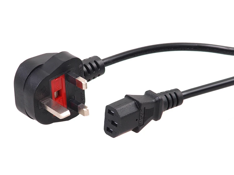 PC Power Cable 3 Pin 1.5m Computer GB UK Plug ATX Connector Projektorer TV DVD