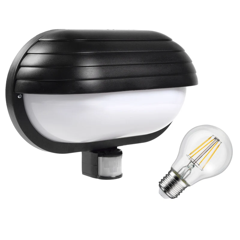 Maclean väggarmatur, med PIR-sensor, max. 60W, 180°, MCE33B + LED 8W