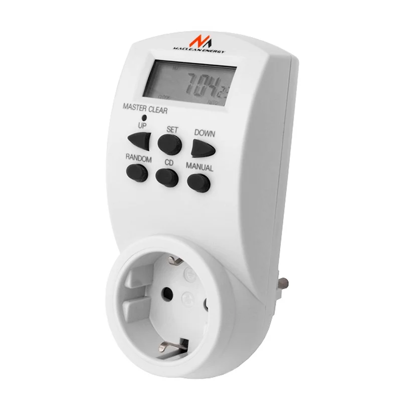 Maclean digital timer, f. slump, timer, 10 prog, max 156 program, tyskt uttag, 3600W, MCE05G
