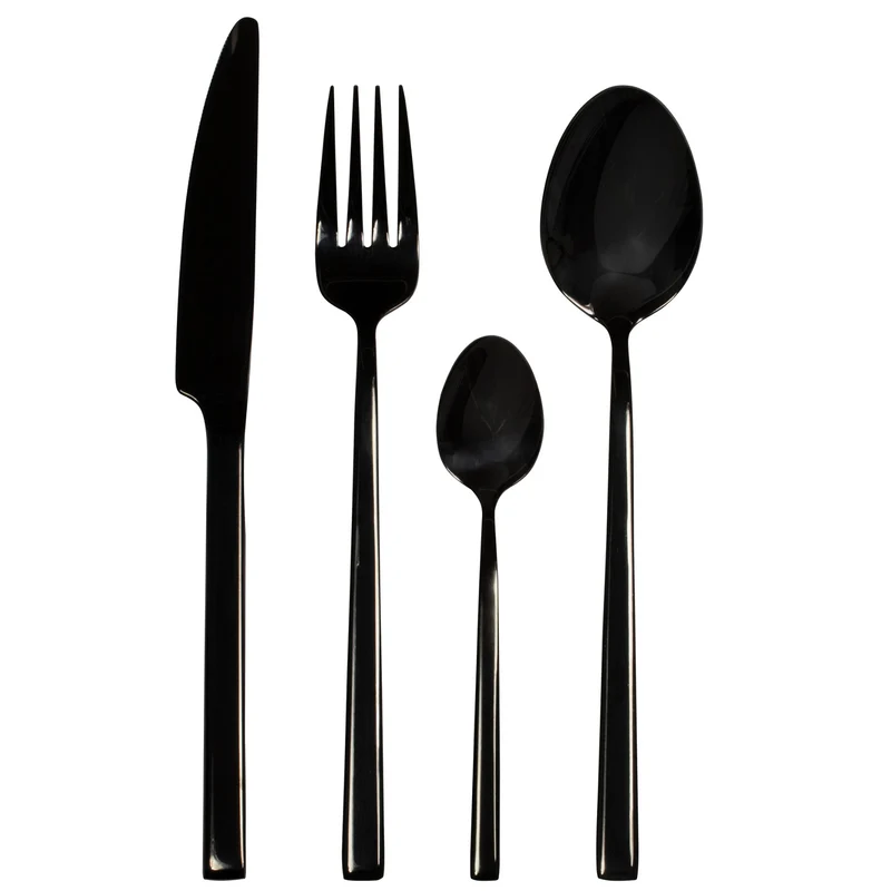 Bestickset för 6 personer AMBITION Como Black 24 delar