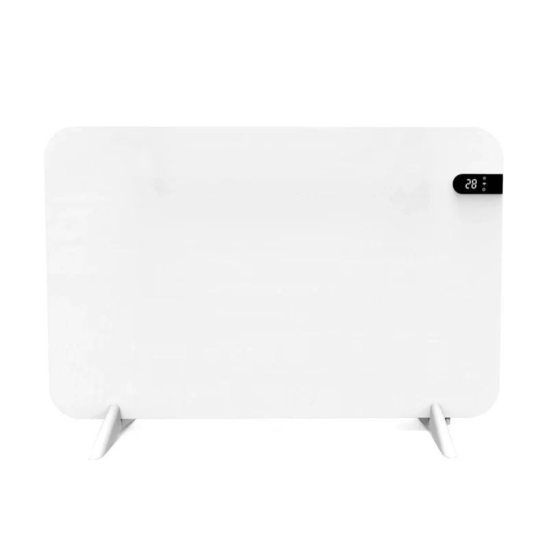 Cronos elektrisk radiator, vit, effekt 450 W, värmer upp rum på upp till 14 m2, inbyggd termostat, fjärrkontroll, funktion för att upptäcka öppna fönster, ben ingår, WFH-450TW