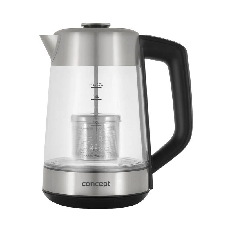 Concept 1,7L vattenkokare i glas med temperaturkontroll och bryggare RK4190