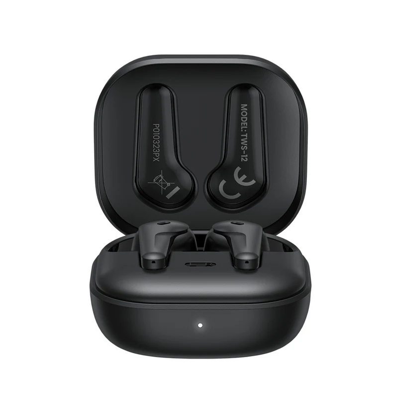 Savio trådlösa hörlurar, Bluetooth 5.3, ANC, USB-C, svart