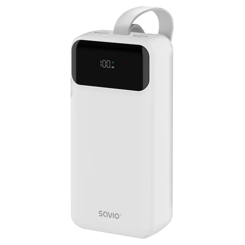 Powerbank SAVIO, 2 portar USB, 1 port USB-C, snabbladdning, strömförsörjning, SAVBA-11