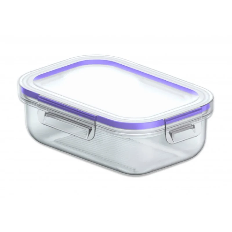Practic matbehållare, kapacitet 0,6 l, lock med clips