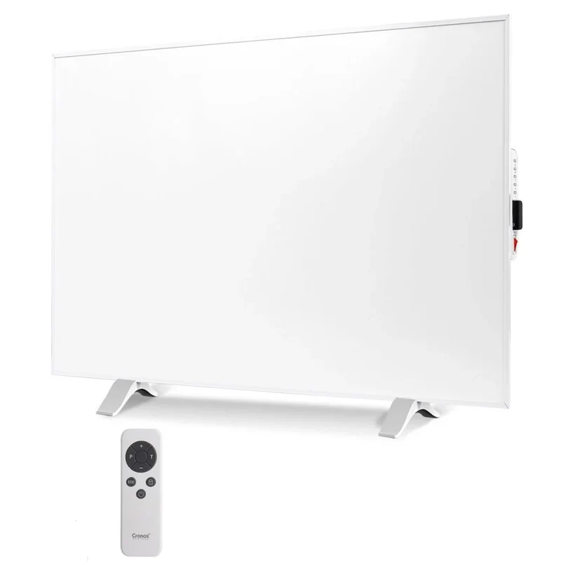 Cronos infravärmare, 500W, vit, allergivänlig, ultratunn, matt yta, värmer upp till 14m2, Synthelith PRO CRP-500TWP Vit