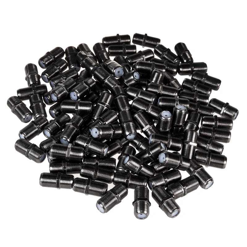 100x Maclean F-F cylinderkontakt, professionell övergång, kontakt svart nickel, MCTV-904