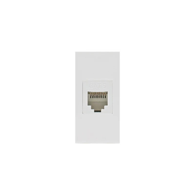 Maclean MCE725W LAN-Uttag CAT.6 Universellt Nätverksuttag Modulärt Vägguttag Infällt Uttag Vägguttag Infälld Installation (LAN Uttag, Vit)