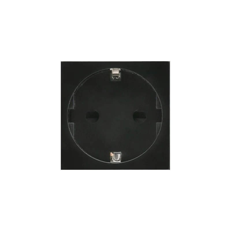 Maclean MCE719B Schuko Infällt Uttag Utan Ram Skyddskontaktuttag Vägguttag Modulärt Vägguttag Infällt Uttag Vägguttag Inbyggt Uttag Infälld Installation (Schuko Uttag, Svart)