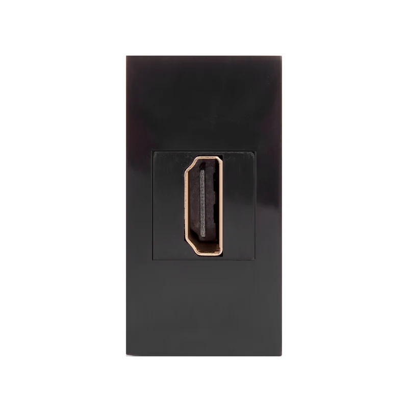 Maclean MCE720B HDMI-Uttag Modulärt Vägguttag Infällt Uttag Vägguttag Inbyggt Uttag Infälld Installation (HDMI Uttag, Svart)