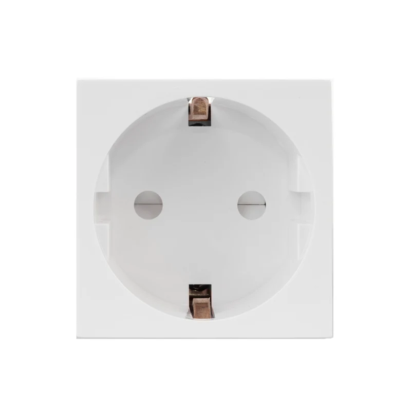 Maclean MCE719W Schuko Infällt Uttag Utan Ram Skyddskontaktuttag Vägguttag Modulärt Vägguttag Infällt Uttag Vägguttag Inbyggt Uttag Infälld Installation (Schuko Uttag, Vit)