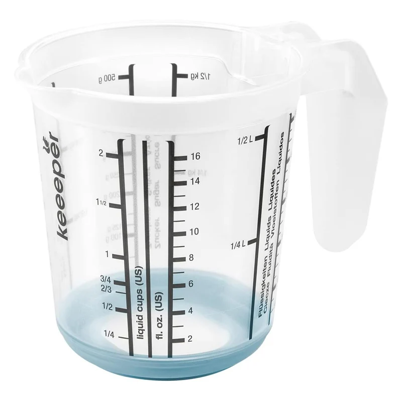 Keeeper mätkanna, halkfri, med handtag, 0,5l, nordic blue, Masimmo