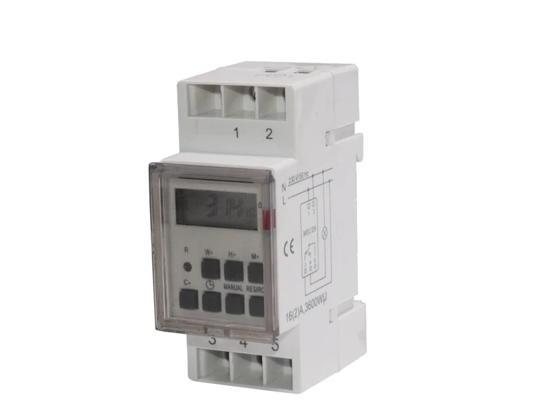 Maclean digital timer, DIN-skena, 10 program, max 156 program, 3600W, MCE09