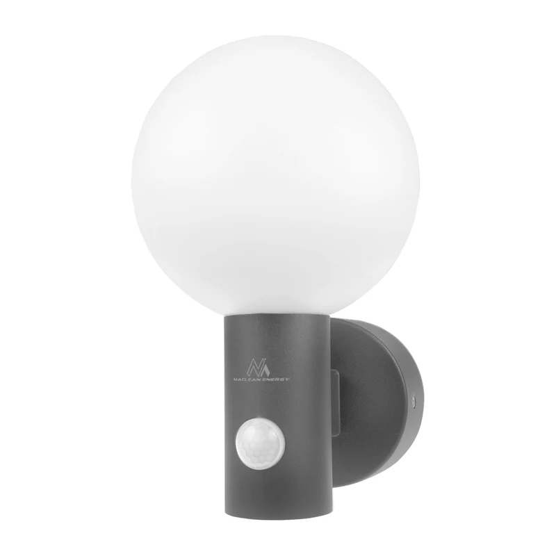 Maclean PIR-rörelsedetektor LED-lampa grå 15W IP65 1600lm 4000K