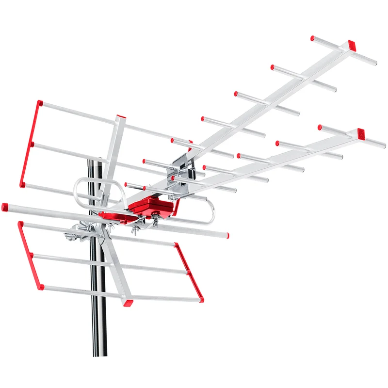 Maclean MCTV-855 Utomhus TV-Antenn DVB-T/T2 HEVC Combo UHF VHF Aktiv Max 100dBµV Lte Filter