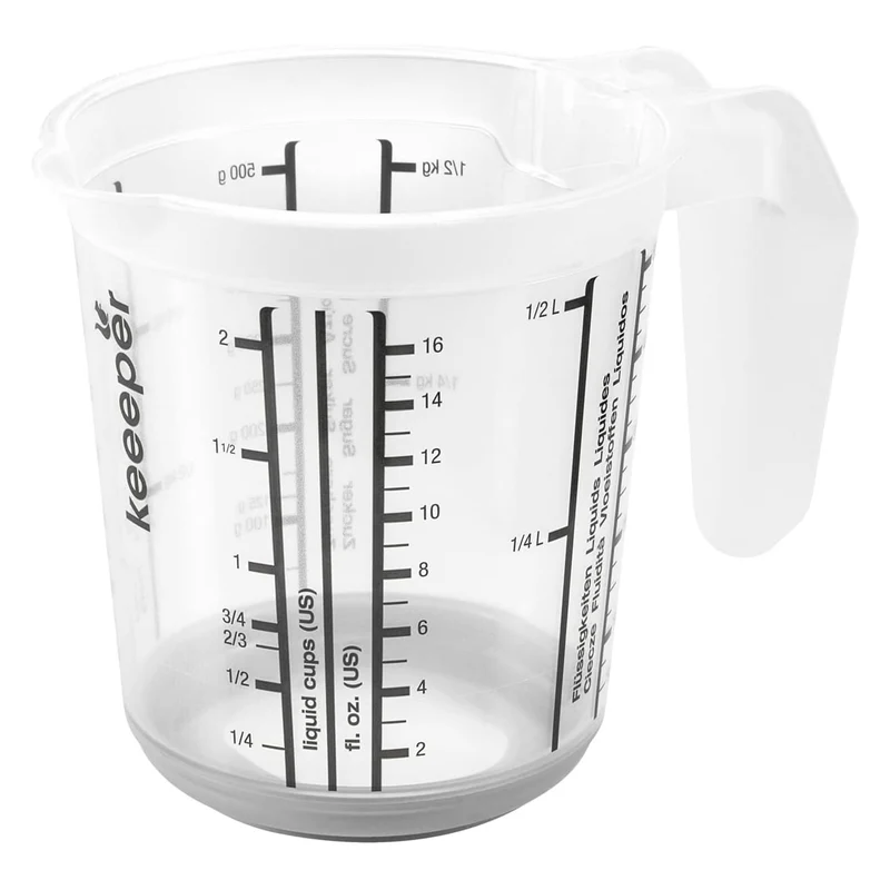 Keeeper mätkanna, halkfri, med handtag, 0,5l, nordic grey, Masimmo