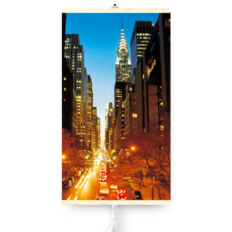 Infraröd värmare - flexibel värmepanel 430W TRIO mönster 2 Manhattan, mått 100x57cm med regulator