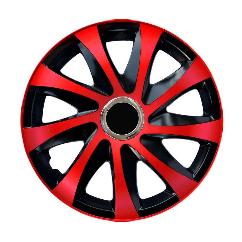 Universal navkapslar 14" NRM DRIFT Extra röd/svart 4 st