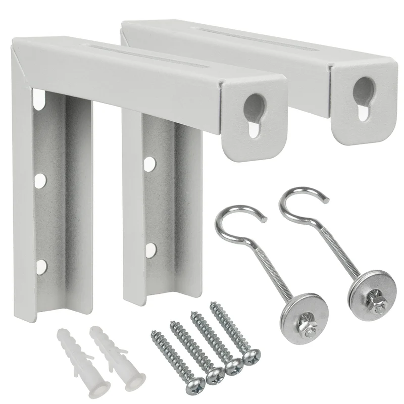 Maclean MC-923 Set med 2 hängare för projektionsskärmar, max. belastning 25 kg (för set), stål