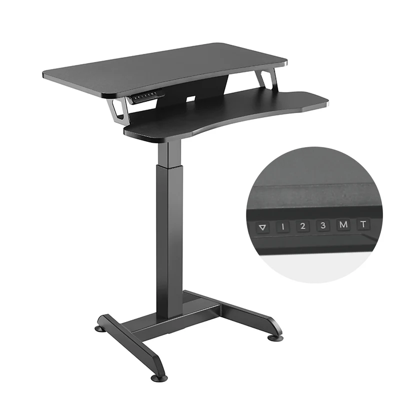 Elektriskt skrivbord, bord, arbetsstation, höj- och sänkbart, Maclean MC-835 maxhöjd 122cm max 37 kg - för sittande och stående arbete