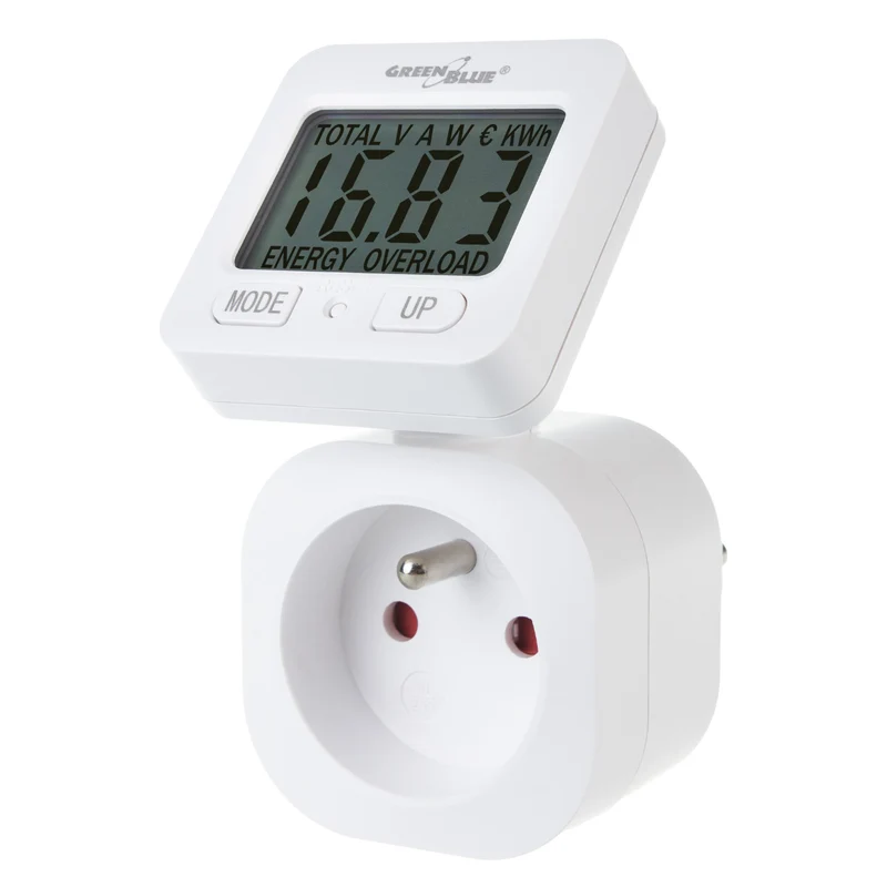 GreenBlue energimätare, wattmätare, 16A, max. 3680W, subminne, GB615 E