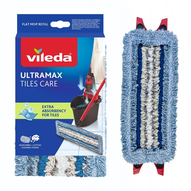 Vileda-moppinsats för rengöring av kakel och PVC, Ultramax Tiles Care