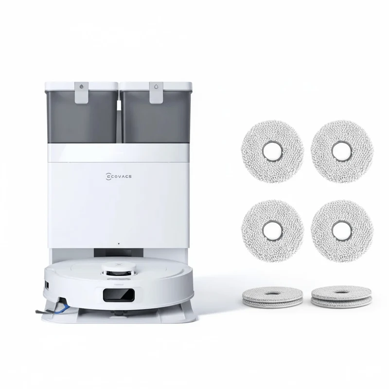 ECOVACS DEEBOT T30C WHITE GEN 2 EU + 4x Washable Mopping Pads Bundle