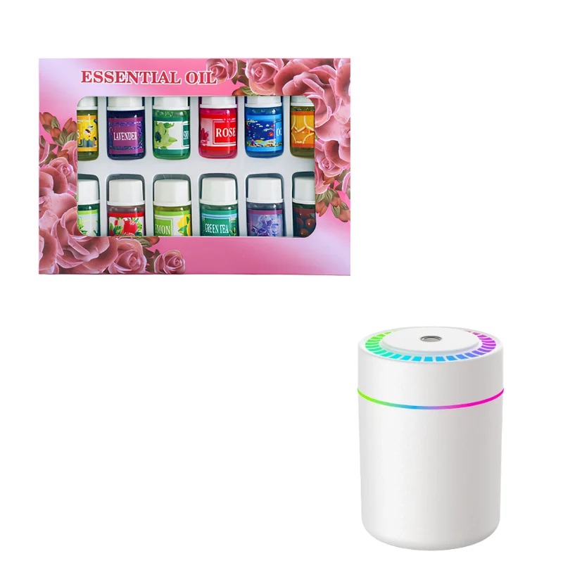 DiffuserSet: 12 Doftset För Hemmet Med Diffuserolja Och Mini Luftfuktare
