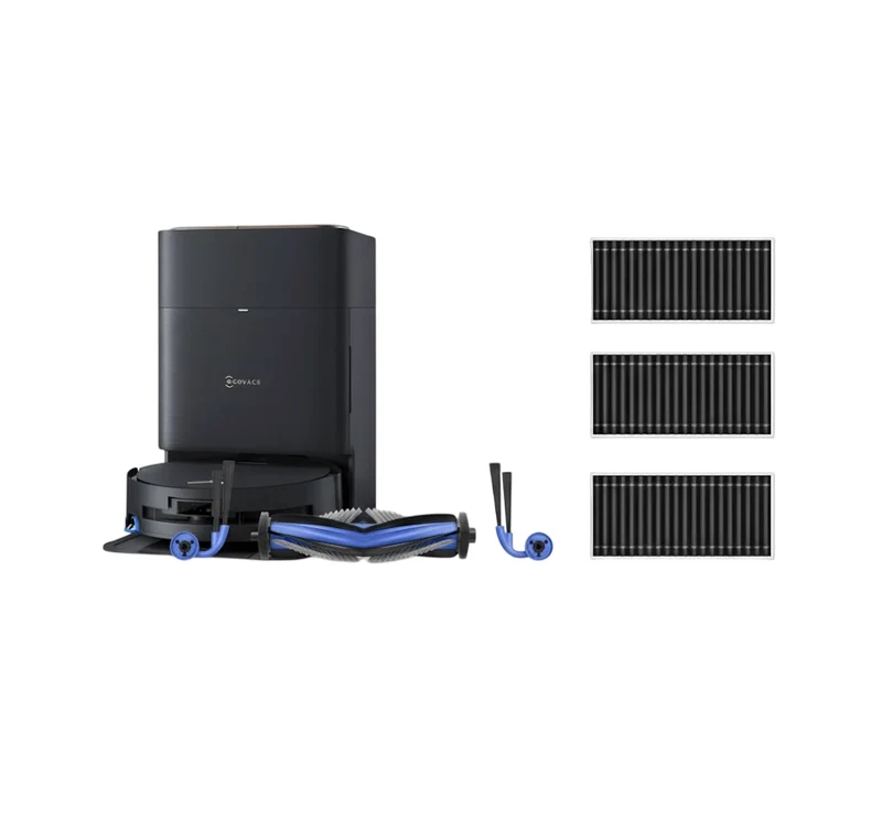 ECOVACS - DEEBOT X9 PRO OMNI BLACK & DEEBOT X9 Family - Standard Service Kit Bundle