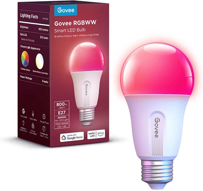 Govee RGBWW Smart LED Bulb (1 Pack) E27