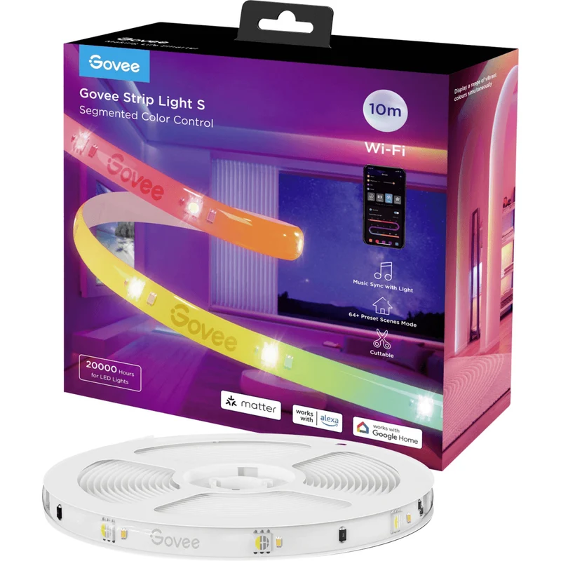 Govee RGBIC Strip Light S - With Protective Coating (10M)