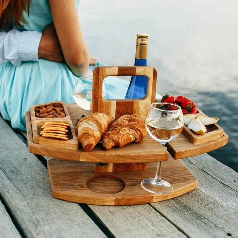 Bærbar picnicbord i træ – praktisk og elegant til dine udendørs stunder