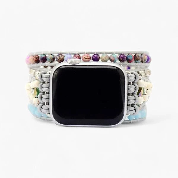 Armbånd med energirensende ædelstene til Apple Watch