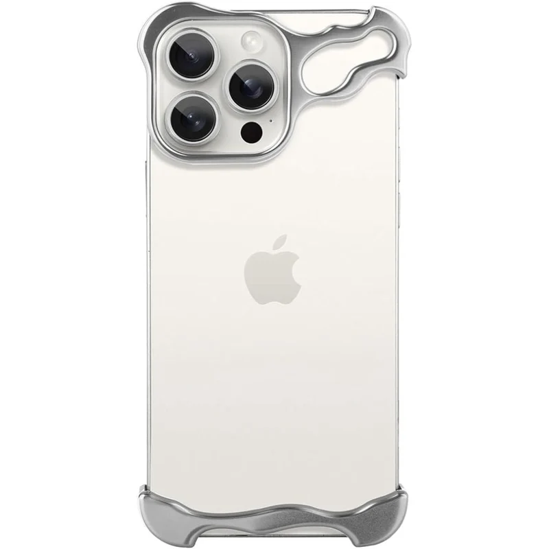 Minimalistisk stødabsorberende iPhone-cover med aluminiumsramme
