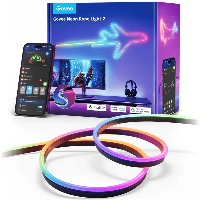 Govee Neon Rope Light 2 - 4m Black