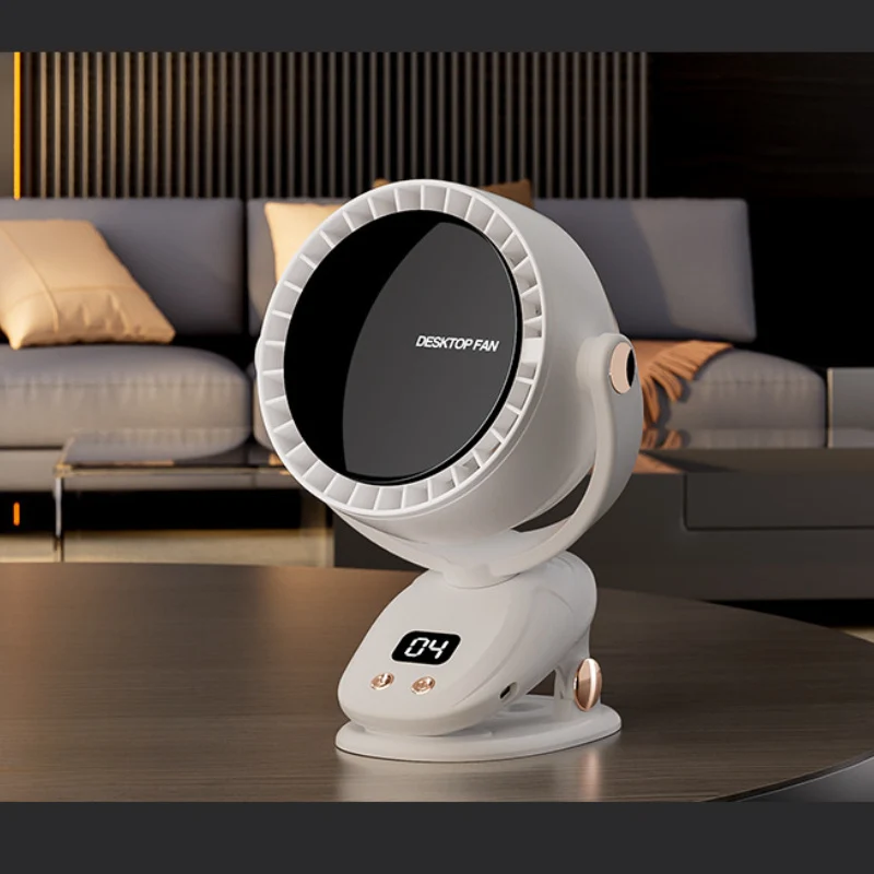 Draagbare Bladloze Ventilator met Digitaal Display – Stille en Oplaadbare Koeling voor Binnen en Buiten