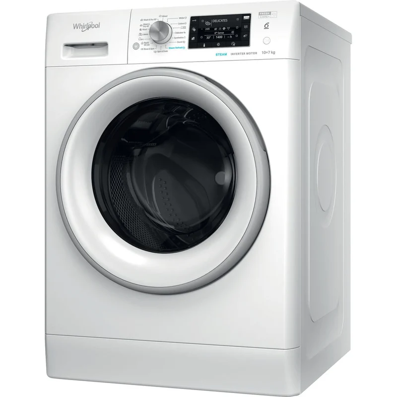 Whirlpool FFWDD 1076258 SV EE kombinerad tvättmaskin och Tumlare Fristående