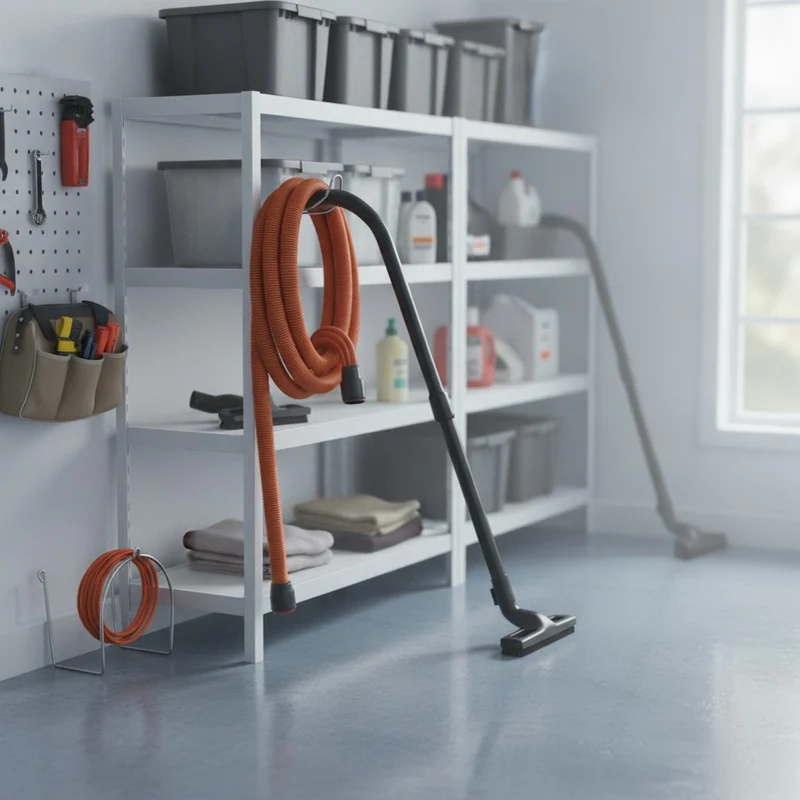 Deluxe Garage Central Vacuum Attachment Kit with Hose and Suction Tools
