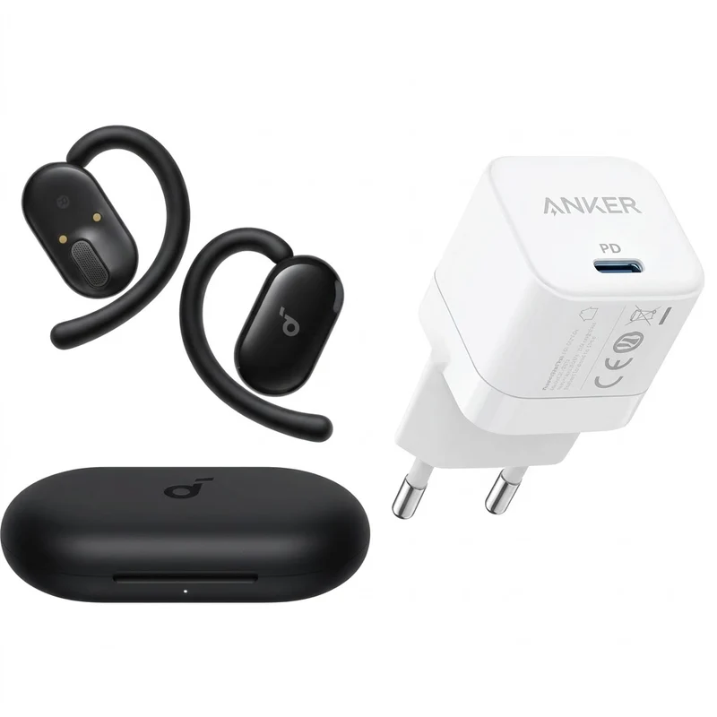 Anker 45W Charger + Soundcore V20i Headphones Bundle