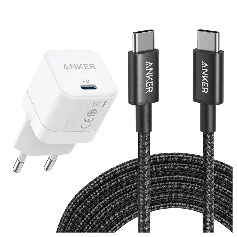 Anker 45W Charger + 100W USB-C Cable Bundle