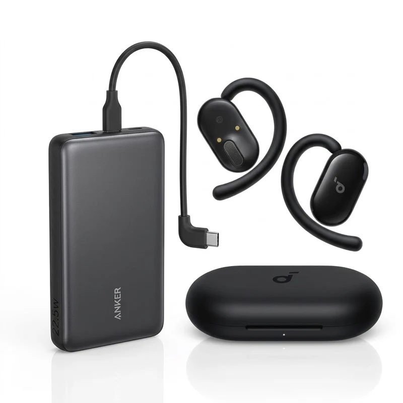 Anker Zolo Power Bank + Soundcore V20i Headphones Bundle