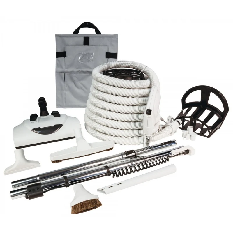 Wessel-Werk EBK360 Electric Central Vacuum Attachment Kit with Plastiflex Hose, Microfiber Mop & Tools