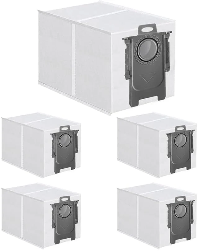5 Replacement Dust Bags for Roborock QRevo series S8MaxVUltra, S8MaxUltra, QrevoMaxV, QrevoPro, Qrevo Curv CurvX, QrevoCurvS5X, QrevoEdge, Saros10series, Qrevo Slim, QrevoEdgeS5A,QV 35A Robot Vacuum