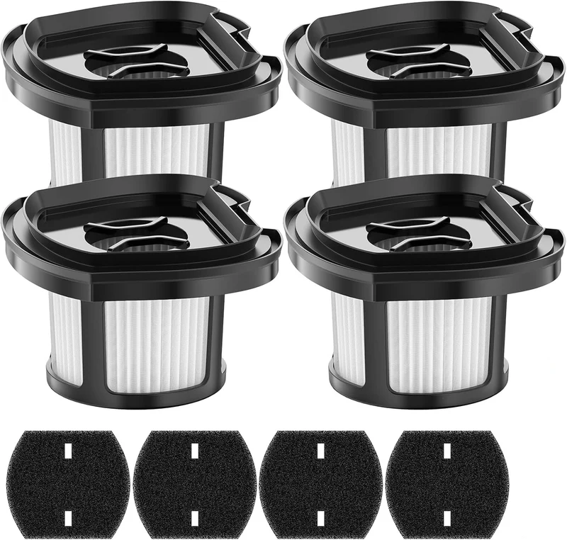 4 Pack 2284w Vacuum Replacement Filter for Bissell Pet Hair Eraser Filter Hand Vacuum 2284W 2390 2389 2390A, Compare to Parts # 1614212 1614203 1614204, 4 Mesh Filters and 4 Foam Filters