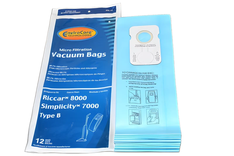 Simplicity/Riccar Paper Bags B 12PK Micro Upright Envirocare Repl 7000 8000 #846-12