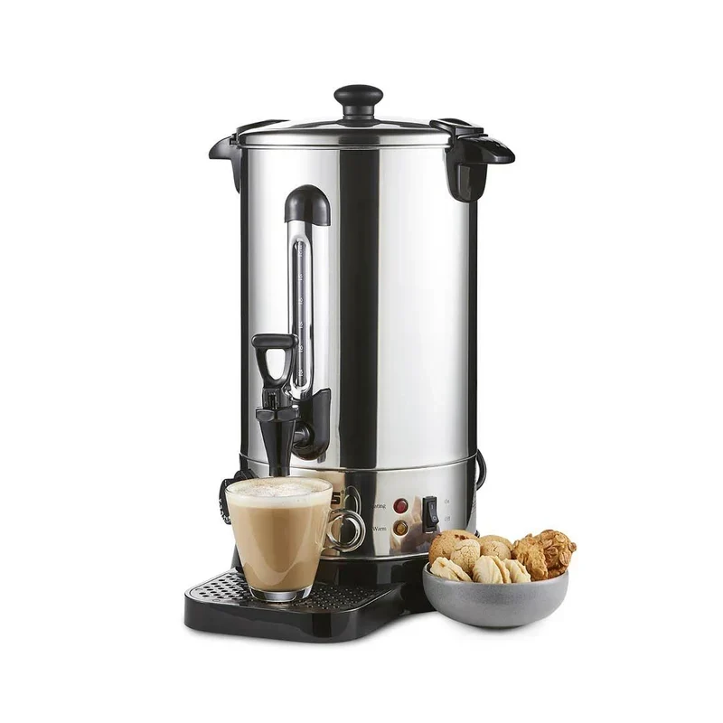 Geepas 1650W 10L Stainless Steel Water Boiler, 30-110°C Temp Control, Black/Silver GK6155